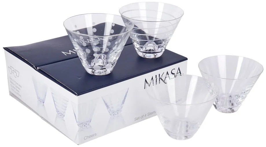 Súprava 4 pohárov na martini Mikasa Cheers