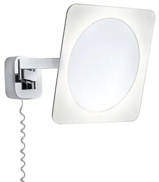 Zrkadlo s osvetlením PAULMANN Kosmetické zrcadlo Bela LED IP44 5,7W chrom, bílá, kov 70468