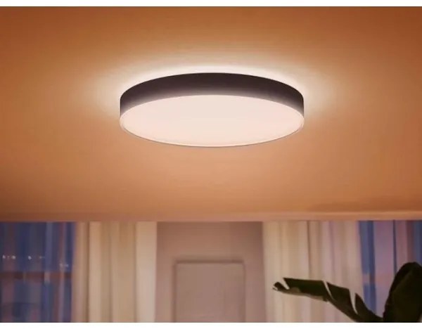 Philips - stmievateľné stropné svietidlo Hue ENRAVE XL LED/48W/230V čierne + diaľkový ovládač