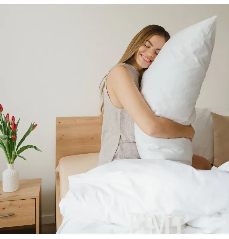 Obliečky biele bavlna delux EMI, Predĺžený set jednolôžko obsahuje 1x 140x220 + 1x 70x90