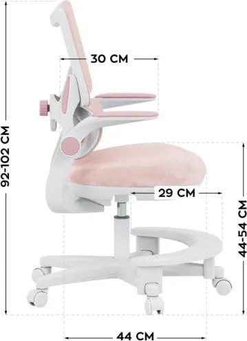 Detská otočná stolička Mark Adler Junior 5.7 Pink