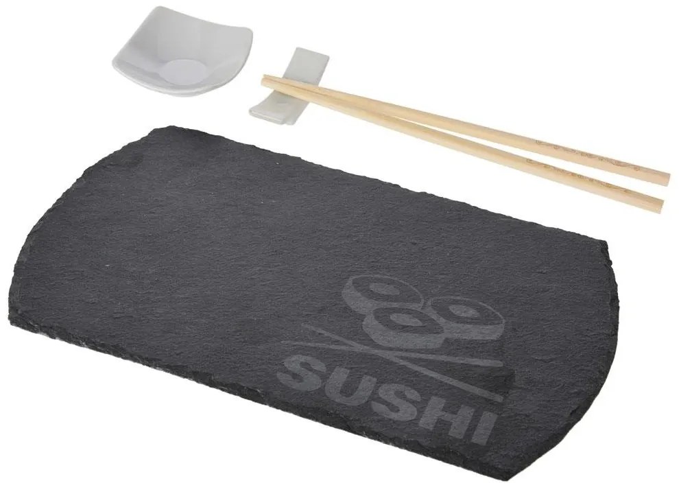 Servírovacia súprava na sushi sivá 4-dielna