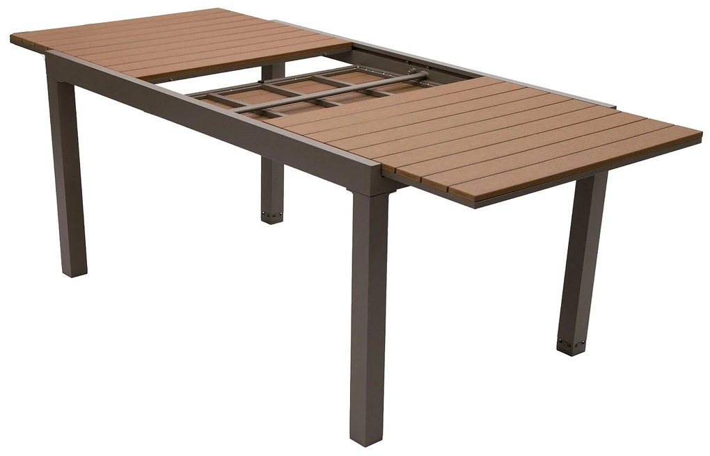 Stôl záhradný rozkladací CALVIN (hnedý)