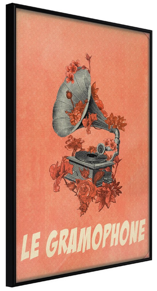 Artgeist Plagát - Gramophone [Poster] Veľkosť: 30x45, Verzia: Zlatý rám