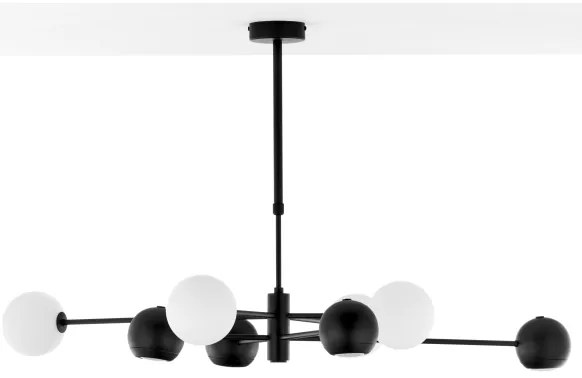Jupiter 1998 - Luster na tyči MOKA 4xGU10/10W/230V + 4xG9/10W/230V čierna/biela