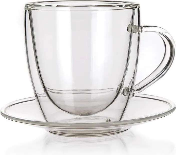 Šálka s tanierikom Doblo 80 ml, vysoký