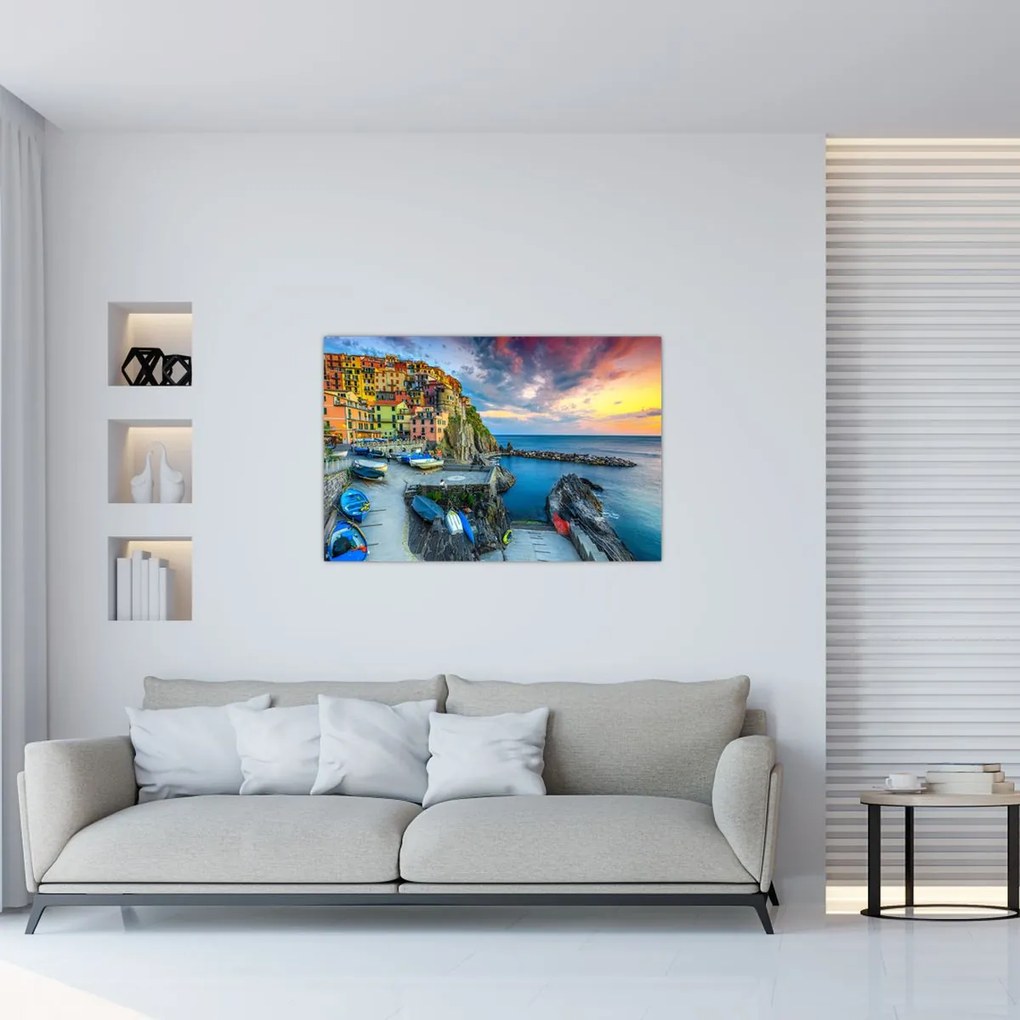 Obraz - Stredomorská dedina (90x60 cm)