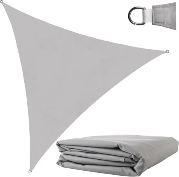 Tieniaca plachta celta trojuholník 5x5x5m 10196 šedá 220g/m