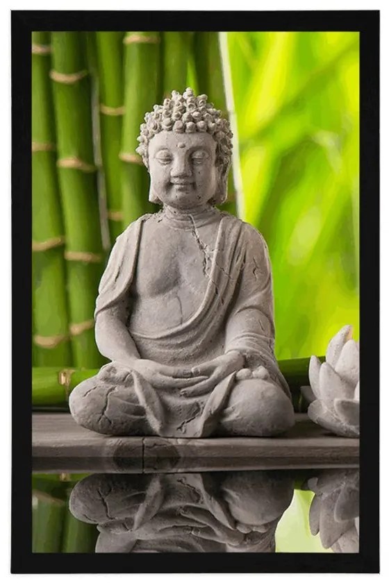 Plagát harmonický Budha - 60x90 silver