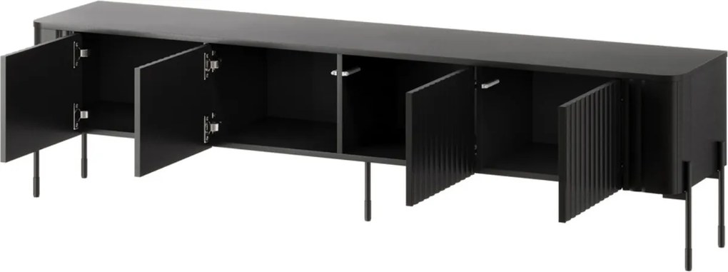 TV stolík Vera 190 cm čierny