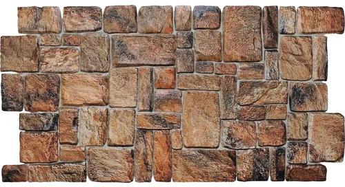 PVC panel Stone brown cubes 50x98 cm