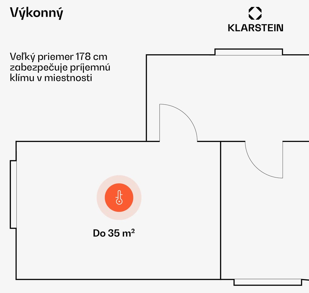 Klarstein Bahama Breeze Smart Stropný ventilátor , lopatky rotora z masívneho dreva, diaľkové ovládanie + ovládanie pomocou aplikácie