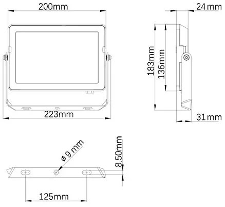 Philips - LED Vonkajší reflektor PROJECTLINE LED/50W/230V IP65 3000K