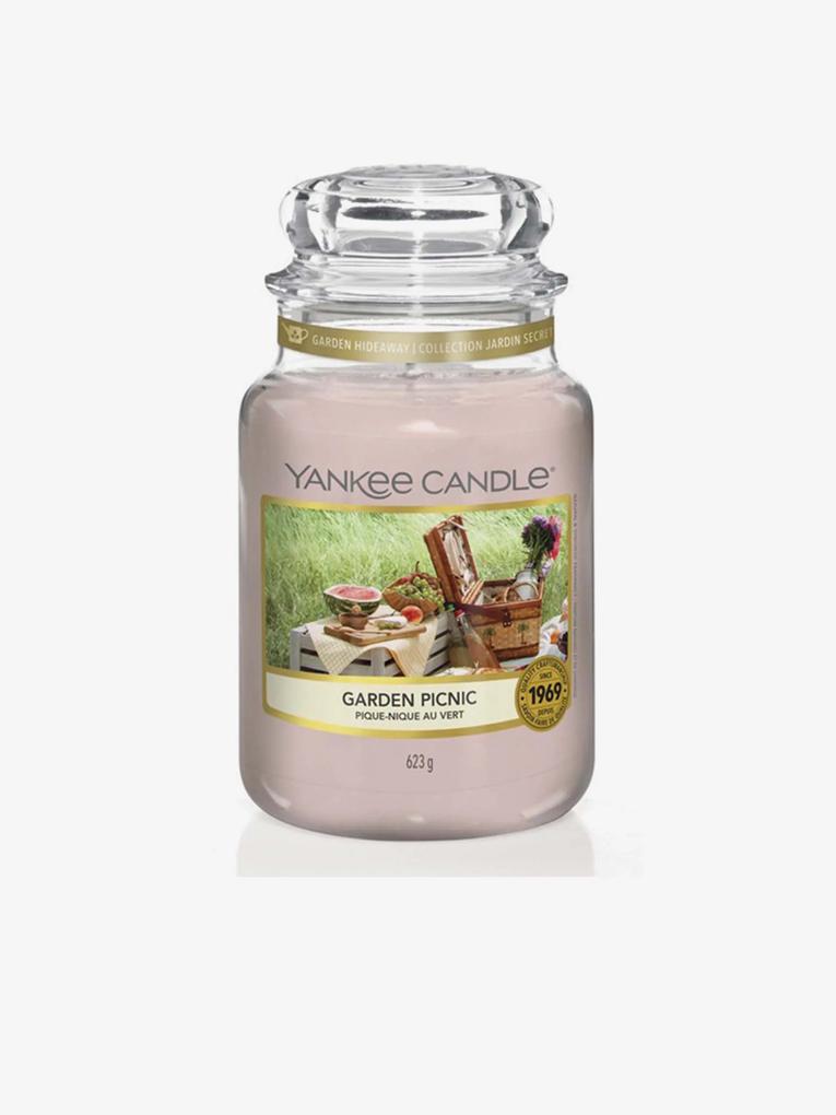 Yankee Candle ružové vonná sviečka Garden Picnic Classic veľká