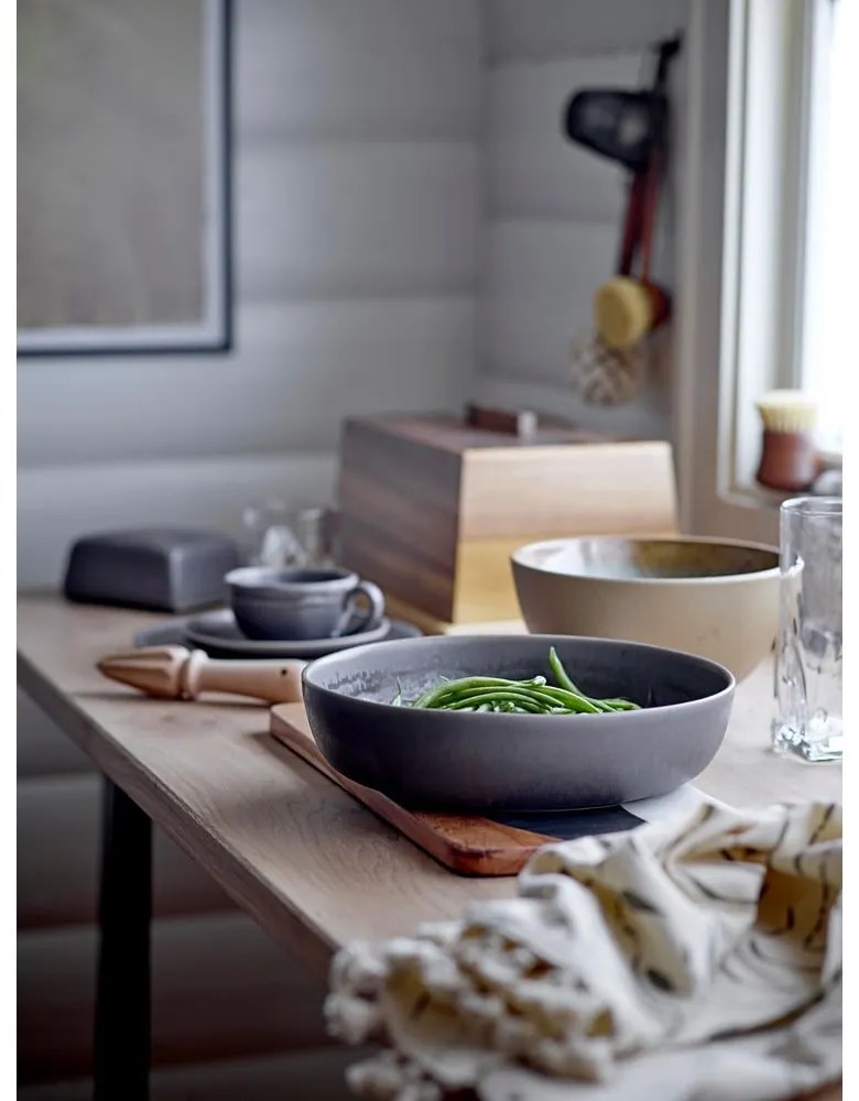 Sivé šálky v súprave 2 ks na cappuccino z kameniny 180 ml Raben – Bloomingville