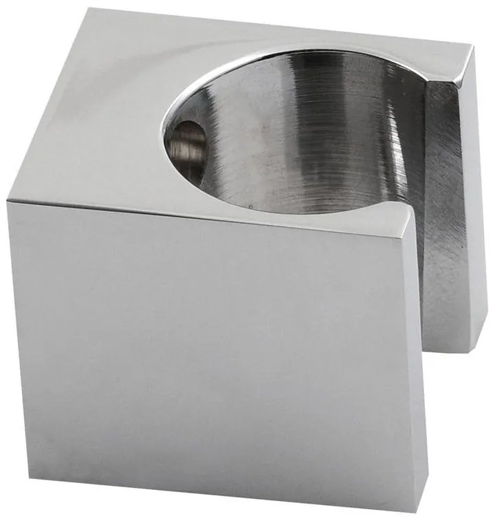 Mosadzný držiak na sprchovú hlavicu v lesklo striebornej farbe – Sapho