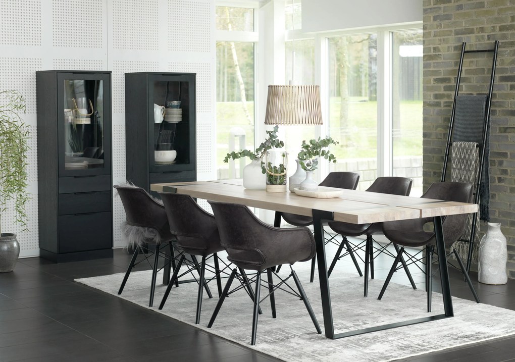 Bighome - Jedálenský stôl GIGANT 290x100 cm, svetlohnedá, čierna