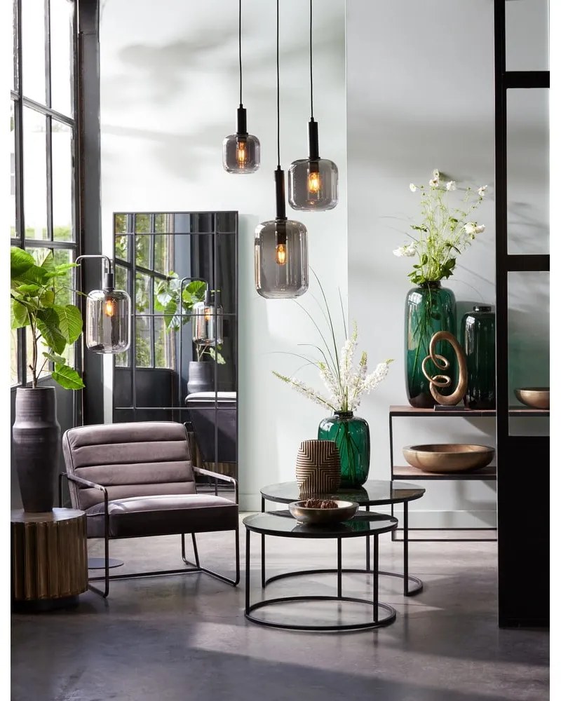 Čierna stojacia lampa (výška 155 cm) Lekar - Light & Living