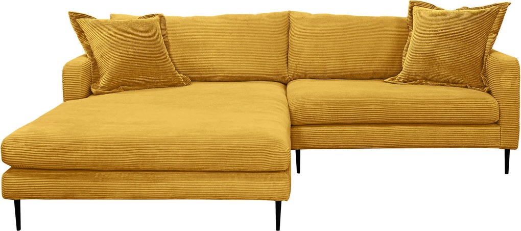 XXXLutz ROHOVÁ SEDAČKA, textil, horčicovožltá P & B - Sedačky - 002330003411