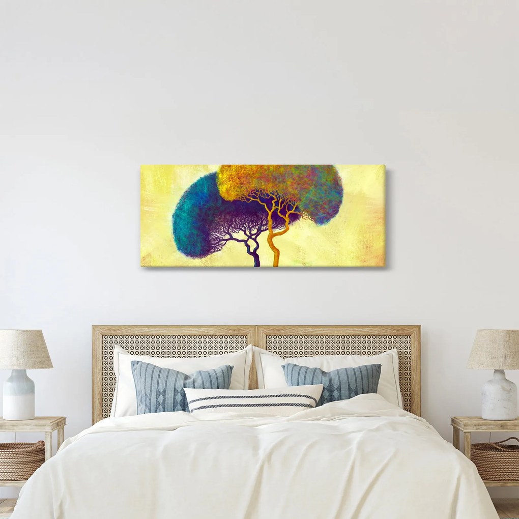 Obraz - Stromy na kopci (120x50 cm)