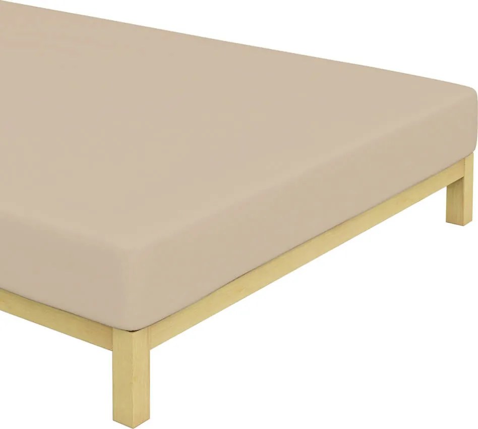 Jersey prestieradlo béžové Veľkosť: 120x200 cm