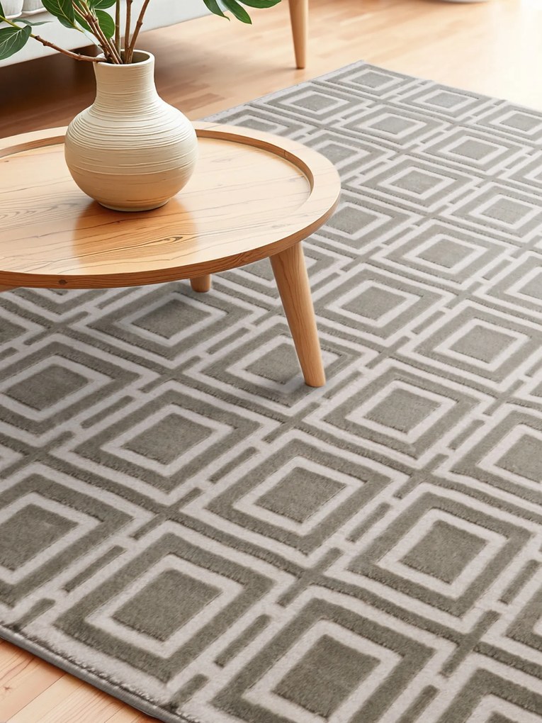 ELLE Decoration, Koberec behúň Perles 106190 Cream Grey z kolekcie Elle, 80x240, šedá, obývacia izba