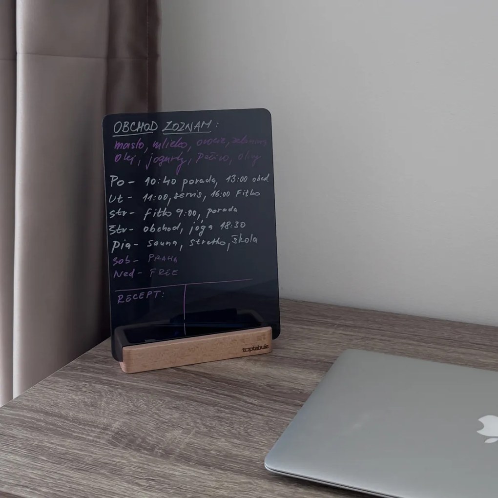 Toptabule.sk Organizér - stolová popisovacia tabuľa na poznámky
