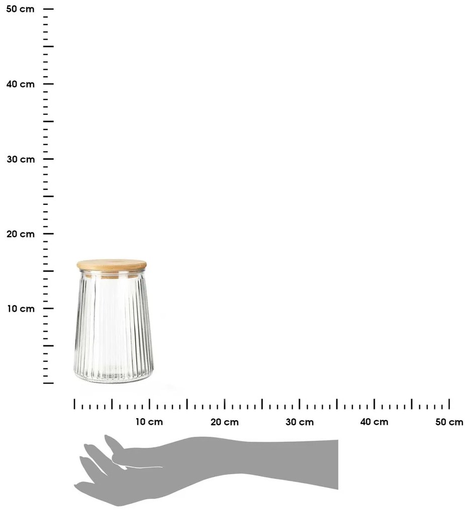Sklenená nádoba na potraviny Stripe 1000ml