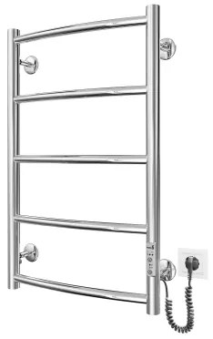 Kúpeľňový rebríkový radiátor CLASSIC 60W/230V 66x43 cm nerez/lesklý chróm pravá