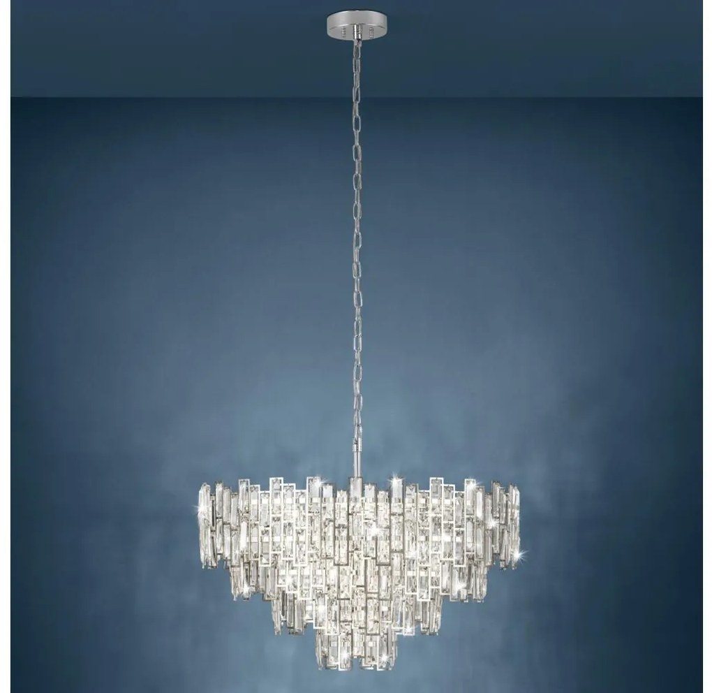 Eglo 39627 - Luster na reťazi CALMEILLES 10xE14/25W/230V priemer 78 cm