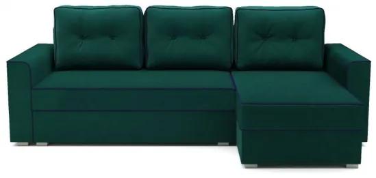 Rohová rozkladacia sedačka JANA - zelená