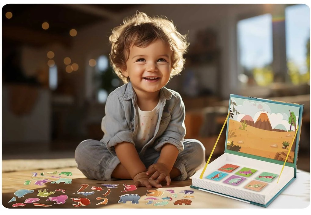 Ricokids Magnetická kniha Puzzle Dinosaury RK-770