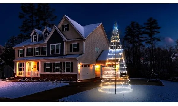 Twinkly TWP01KSPP-BEU - LED RGBW Vonkajší vianočný strom TREE 1000xLED IP44 Wi-Fi