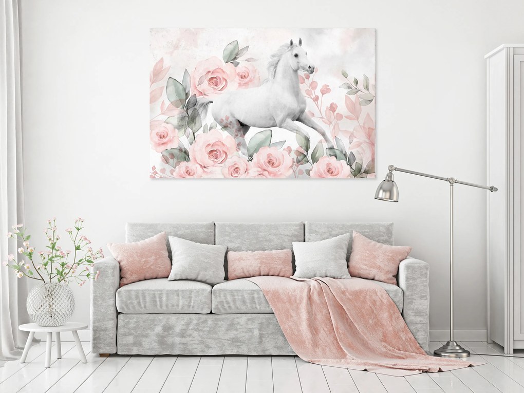 Artgeist Obraz - Gallop Among the Roses (1 Part) Wide Veľkosť: 60x40, Verzia: Premium Print