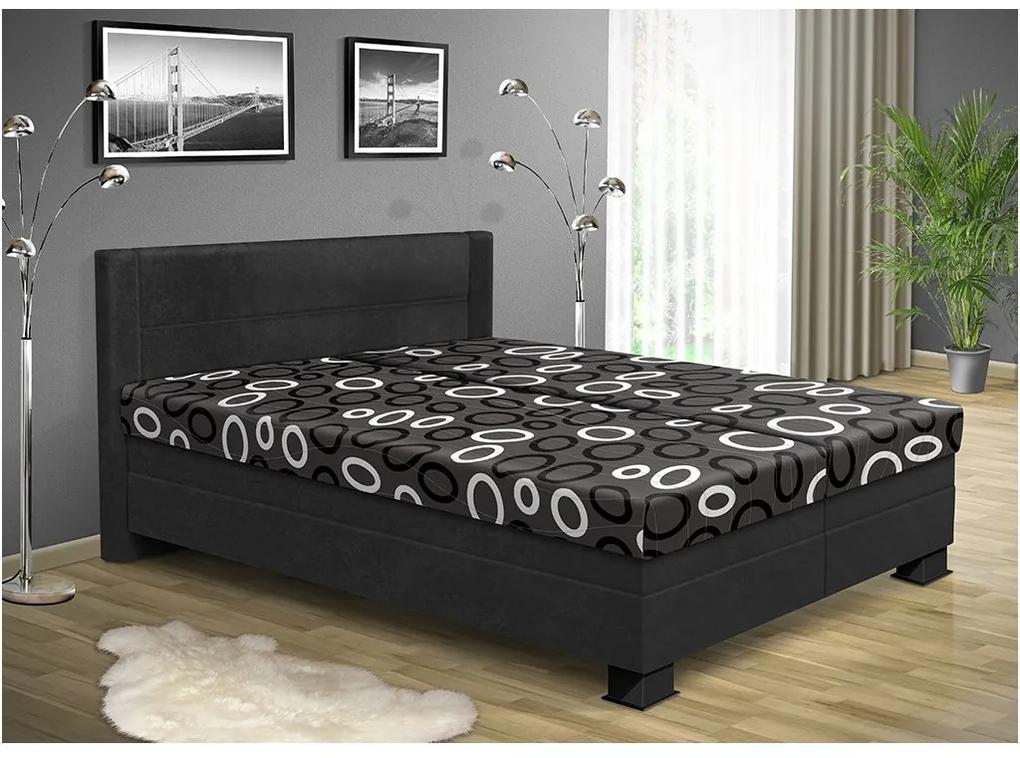 Nabytekmorava Čalúnená posteľ s úložným priestorom ALICE 200 x 180 cm farebné čalúnenie: bordo 30, čalúnenie: Mega 14 černá