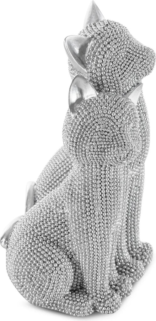 DEKORAČNÁ SOŠKA ELDO 13X11X21 CM STRIEBORNÁ