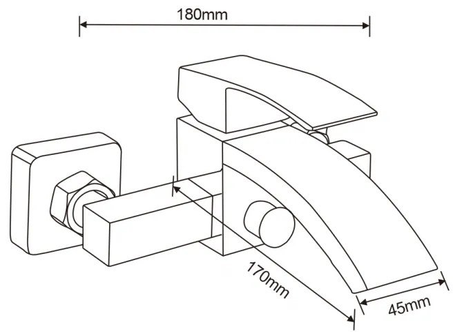 Mexen Libra R45 vysoká umývadlová a vaňová batéria so sprchovou sadou, zlatá, 745113R45-50