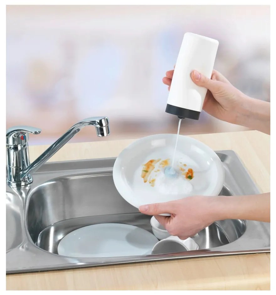 Biely zásobník na čistiaci prostriedok Wenko Squeeze, 250 ml