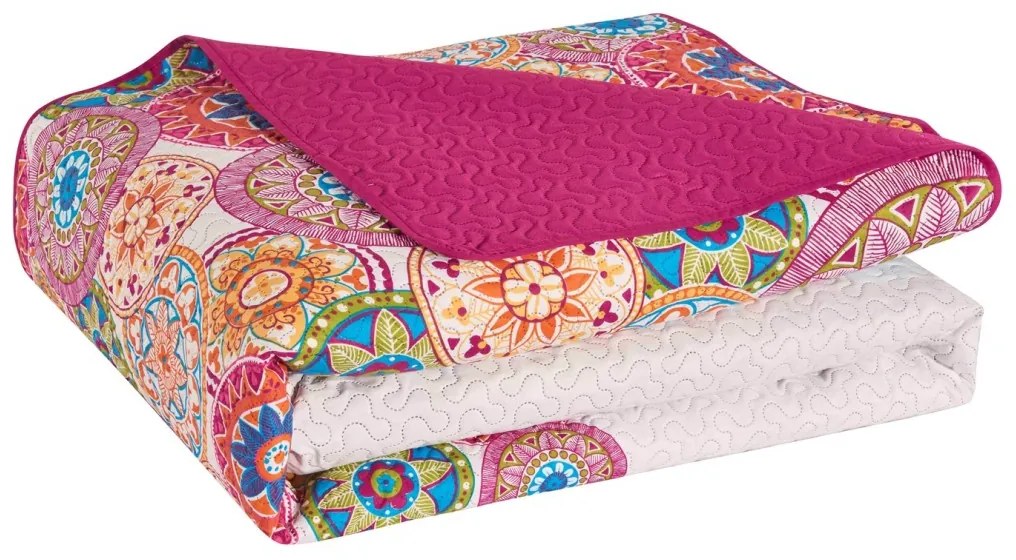 Obojstranný prehoz z mikrovlákna DecoKing Barbra ružový