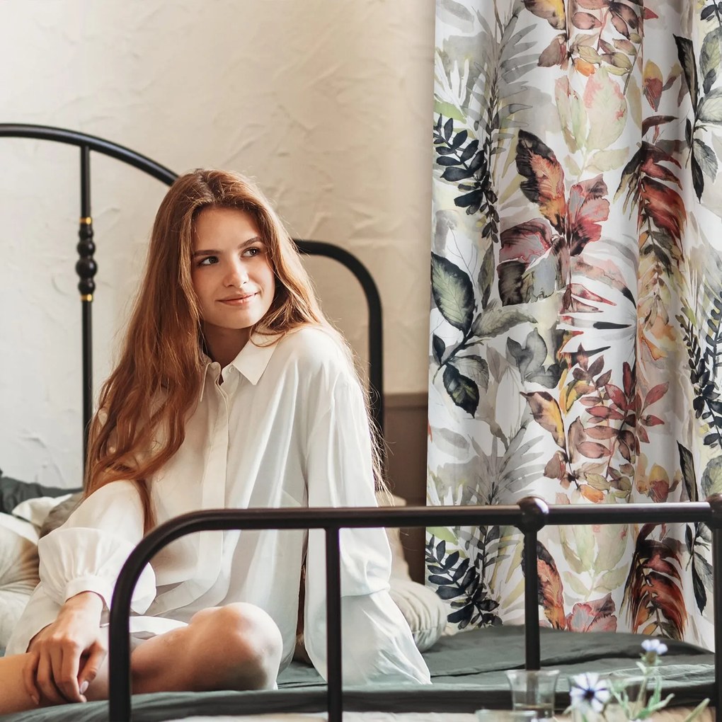 ZÁVES NA PÁSKE ADELINE 140X270 CM LISTY