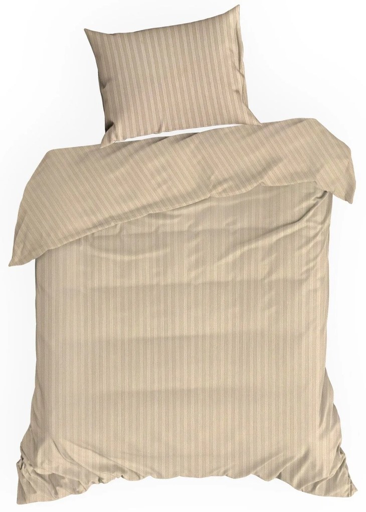 SATÉNOVÉ OBLIEČKY VERA 160X200 CM, 2 KS 70X80 CM BÉŽOVÉ