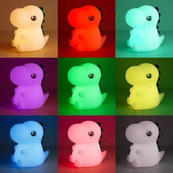 LED RGBW Stmievateľné nabíjateľné detské nočné svetlo DINO LED/1W/5V 1200 mAh