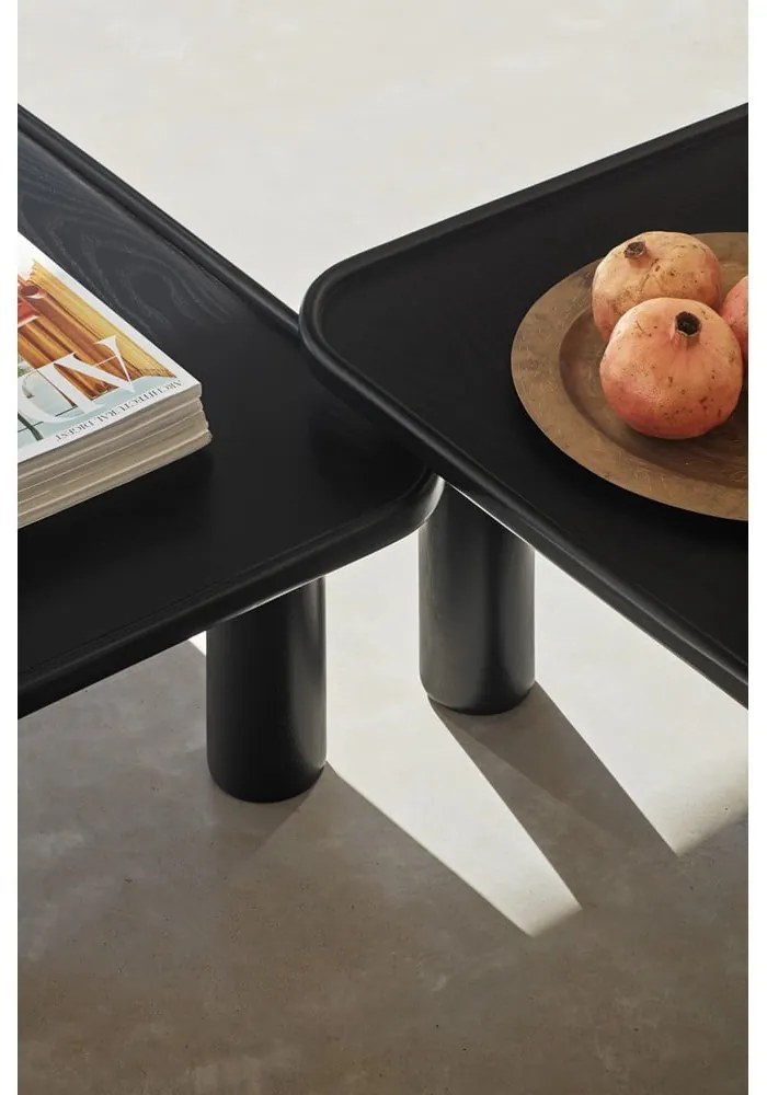Súprava 2 čiernych odkladacích stolíkov Teulat Nest