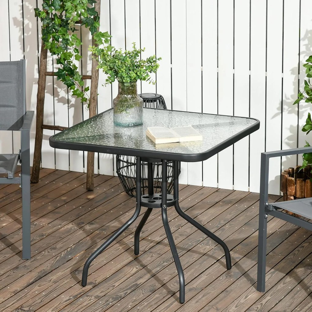 Dekorstudio Štvorcový stôl na balkón ISLAND 60cm