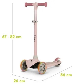 Lionelo - Detská kolobežka JESSY 3xAA ružová