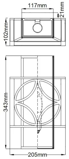 Elstead FE-REMY1 - Nástenné svietidlo REMY 1xE14/60W/230V