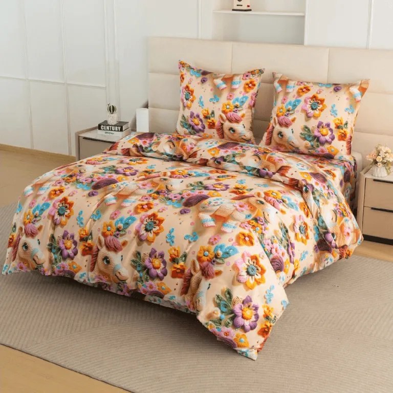 Detské obliečky z mikrovlákna PONYBLOOM farebné Rozmer obliečky: 70 x 80 cm | 140 x 200 cm