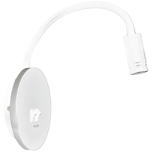 Nástenné LED svietidlo Base, 1x LED 8+2w, 4000k, w, o, vypínač