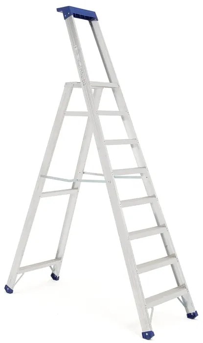 Skladací hliníkový rebrík HIGHER, výška plošiny 1830 mm