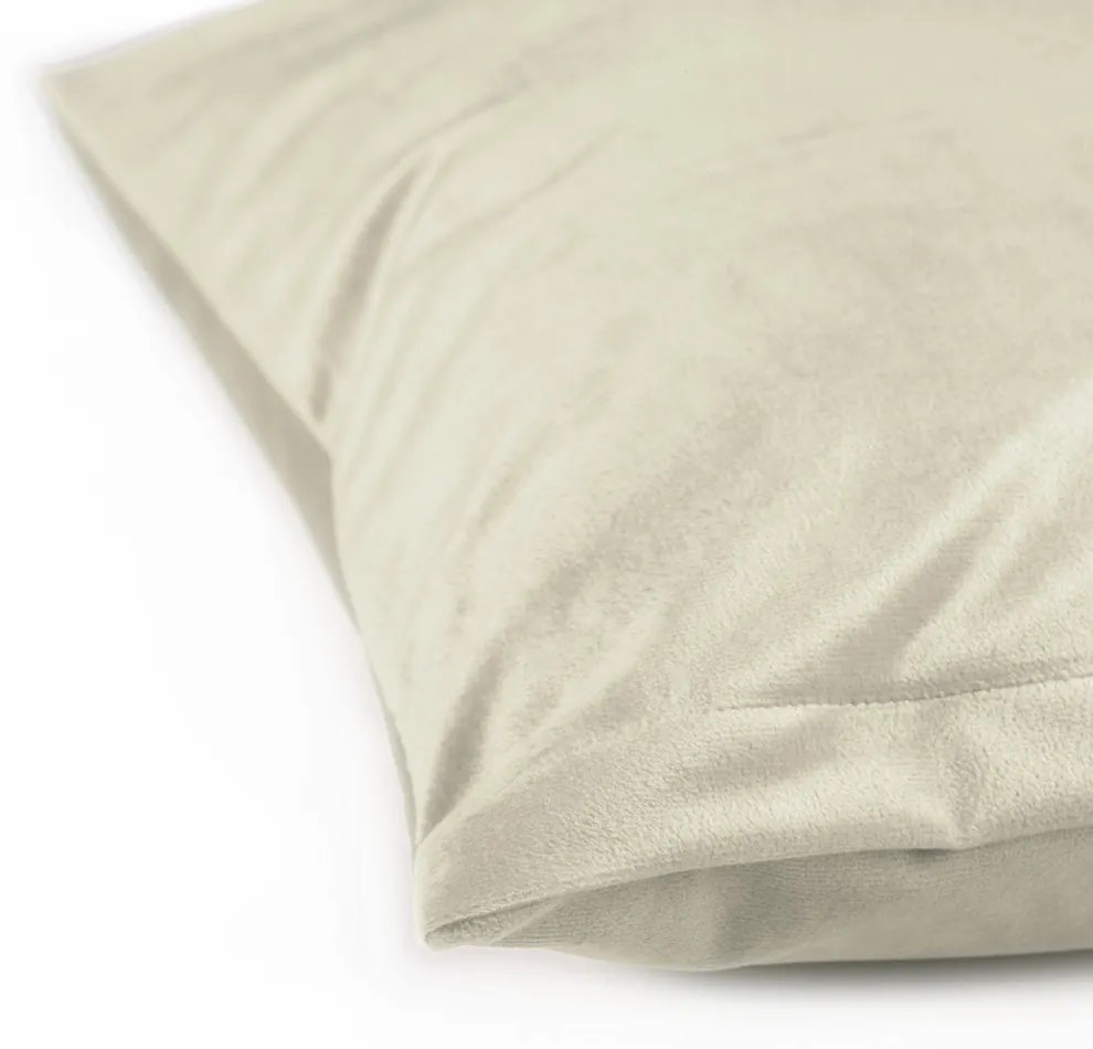 Biante Zamatová obliečka na vankúš Velvet Prémium SVP-003 Smotanová 50 x 70 cm